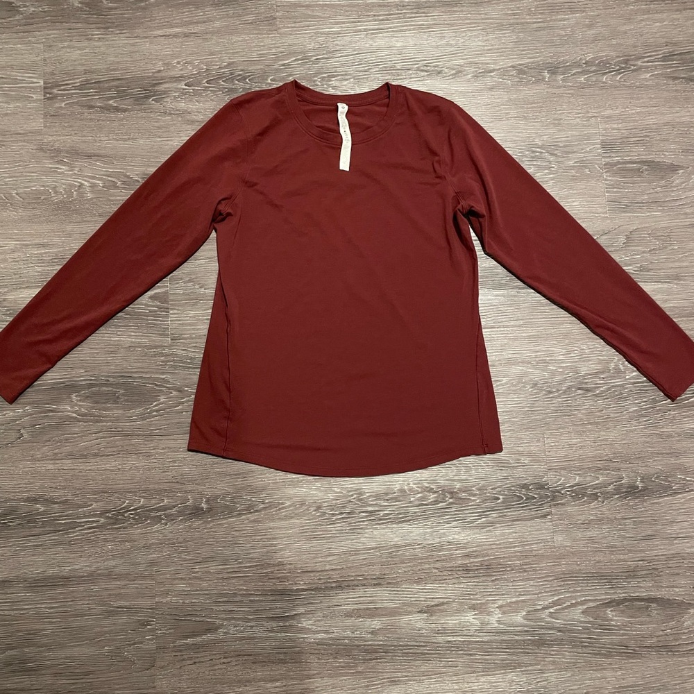 Lululemon Long Sleeve Maroon Tee